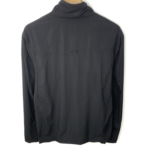 Vintage Oakley Men’s Black Fleece Lined Full Zip Weatherproof Jacket Size Large - Picture 6 of 13